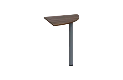 ES 26 - 6 deska spojovací s nohou, deska 25 mm lamino - ořech královský, podnož stříbrná