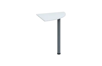 ES 26 - 6 deska spojovací s nohou, deska 25 mm lamino - bílá, podnož stříbrná