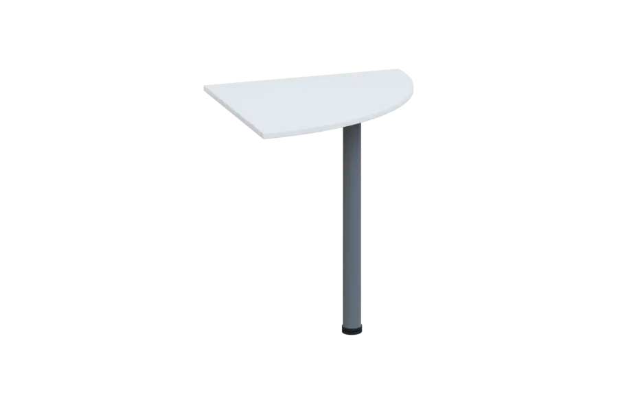 ES 17 - 7 deska spojovací s nohou, deska 18 mm lamino - bílá, podnož stříbrná