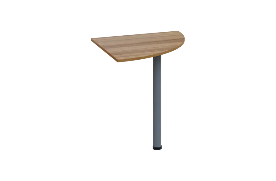 ES 17 - 7 deska spojovací s nohou, deska 18 mm lamino - ořech světlý, podnož stříbrná