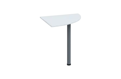 ES 27 - 7 deska spojovací s nohou, deska 25 mm lamino - bílá, podnož stříbrná