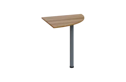 ES 27 - 7 deska spojovací s nohou, deska 25 mm lamino - ořech světlý, podnož stříbrná