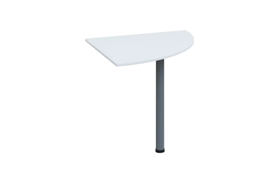 ES 18 - 8 deska spojovací s nohou, deska 18 mm lamino - bílá, podnož stříbrná