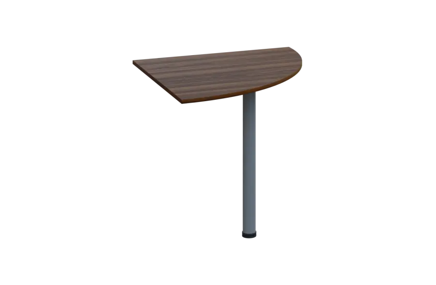 ES 18 - 8 deska spojovací s nohou, deska 18 mm lamino - ořech královský, podnož stříbrná