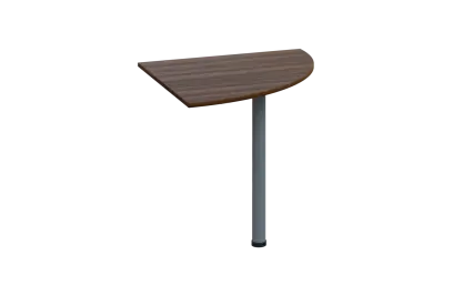 ES 28 - 8 deska spojovací s nohou, deska 25 mm lamino - ořech královský, podnož stříbrná