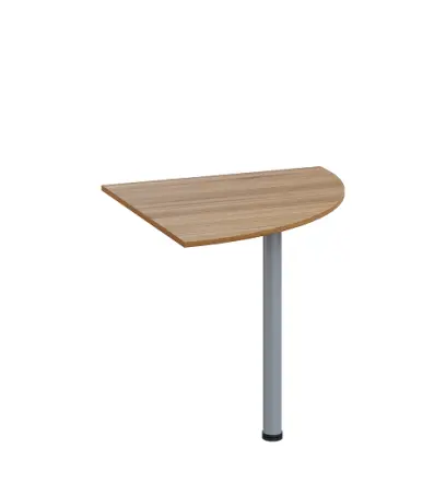 ES 28 - 8 deska spojovací s nohou, deska 25 mm lamino - ořech světlý, podnož stříbrná