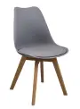 DINO židle konferenční, nohy buk, plast + sedák šedý