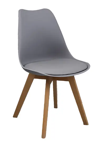 DINO židle konferenční, nohy buk, plast + sedák šedý