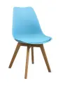 DINO židle konferenční, nohy buk, plast + sedák modrý