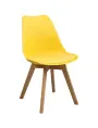 DINO židle konferenční, nohy buk, plast + sedák žlutý