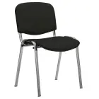 MESSINA CR židle konferenční, kostra chrom, koženka černá