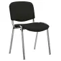 MESSINA CR židle konferenční, kostra chrom, koženka černá