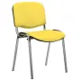 MESSINA CR židle konferenční, kostra chrom, koženka žlutá