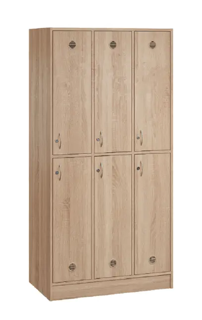 SL - 2233 šatní skříň dřevěná, 6-úložných boxů, háček, 1800x900x500, sokl, dub bardolino SL - 2233 šatní skříň dřevěná, 6-úložných boxů, háček, 1800x900x500, sokl, dub bardolino