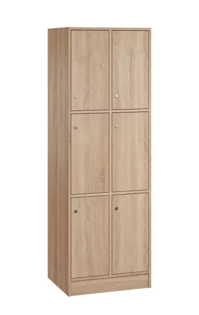 SL - 3322 šatní skříň dřevěná, 6-úložných boxů, 1800x600x500, sokl, dub bardolino SL - 3322 šatní skříň dřevěná, 6-úložných boxů, 1800x600x500, sokl, dub bardolino