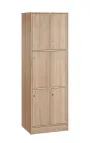 SL - 3322 šatní skříň dřevěná, 6-úložných boxů, 1800x600x500, sokl, dub bardolino