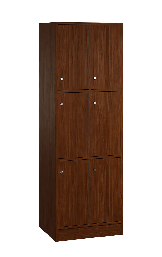 SL - 3322 šatní skříň dřevěná, 6-úložných boxů, 1800x600x500, sokl, ořech královský