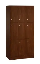 SL - 3333 šatní skříň dřevěná, 9-úložných boxů, 1800x900x500, sokl, ořech královský