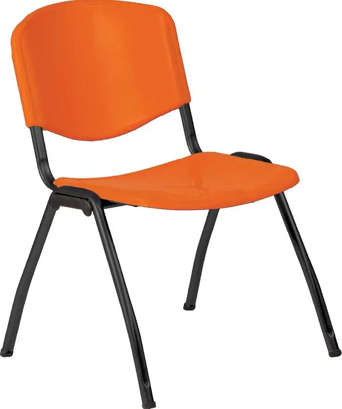 VINCENZA N židle konferenční, kostra černá, plast oranžový