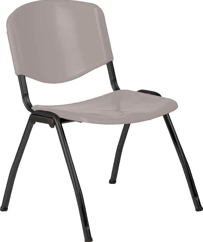VINCENZA N židle konferenční, kostra černá, plast šedý