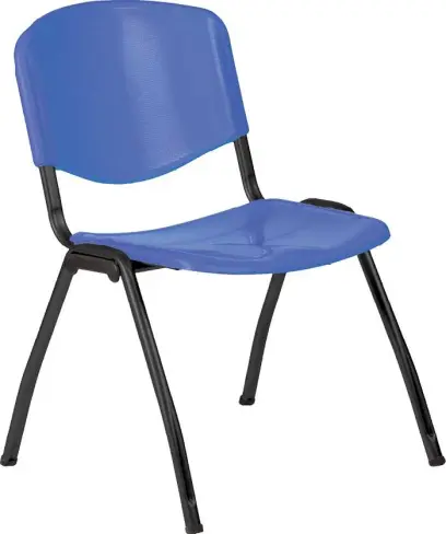 VINCENZA N židle konferenční, kostra černá, plast světle modrý