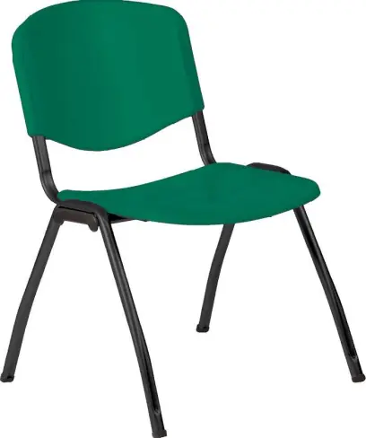VINCENZA N židle konferenční, kostra černá, plast zelený