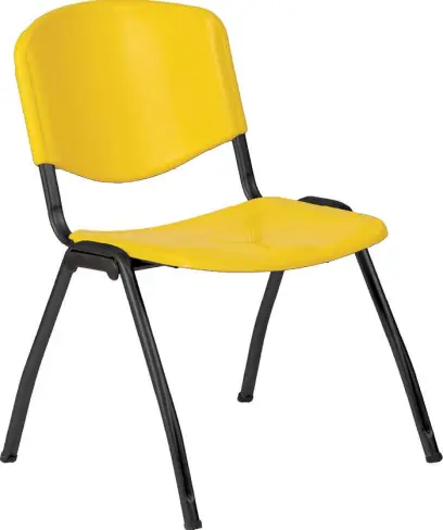 VINCENZA N židle konferenční, kostra černá, plast žlutý