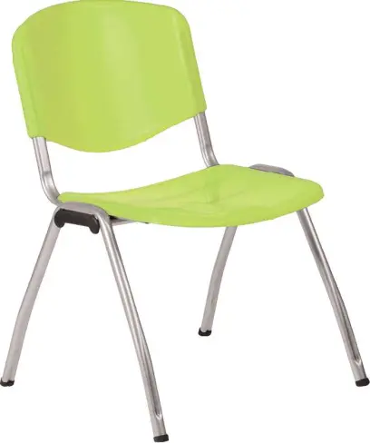 VINCENZA ST židle konferenční, kostra stříbrná, plast pistáciový