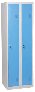 JP - 600 skříň šatní, 1850x600x500 mm, 2-dílná, šedá/modrá