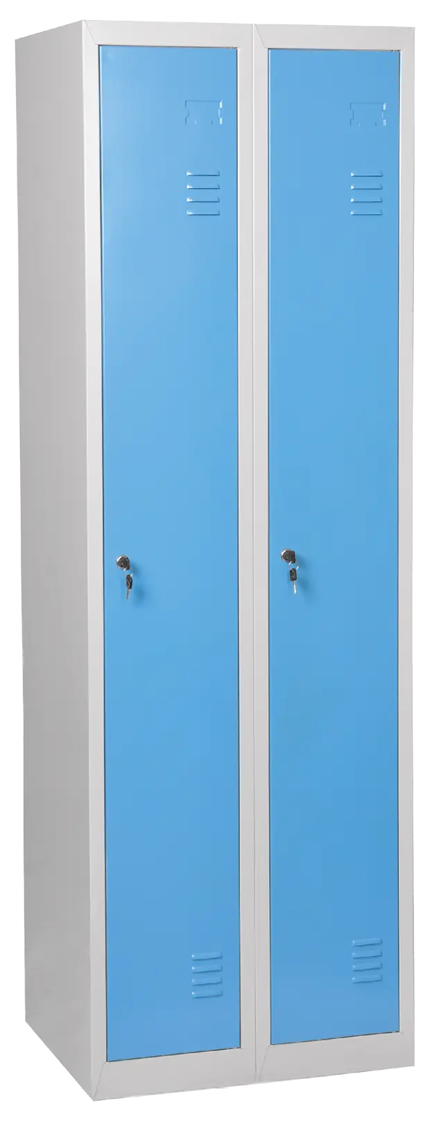 JP - 600 skříň šatní, 1850x600x500 mm, 2-dílná, šedá/modrá