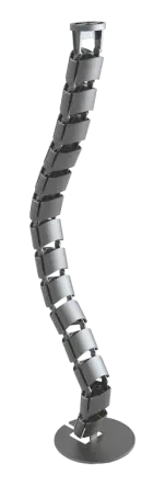 SEGMENT 01 stříbrný - pořadač kabelů hranatý