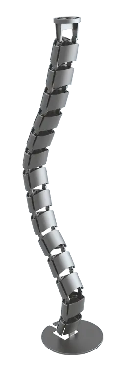 SEGMENT 01 stříbrný - pořadač kabelů hranatý