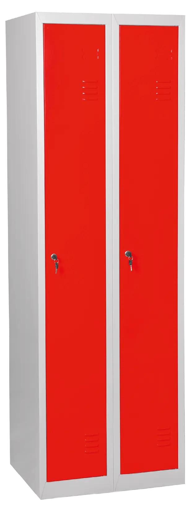 JP - 600 skříň šatní, 1850x600x500 mm, 2-dílná, šedá/červená