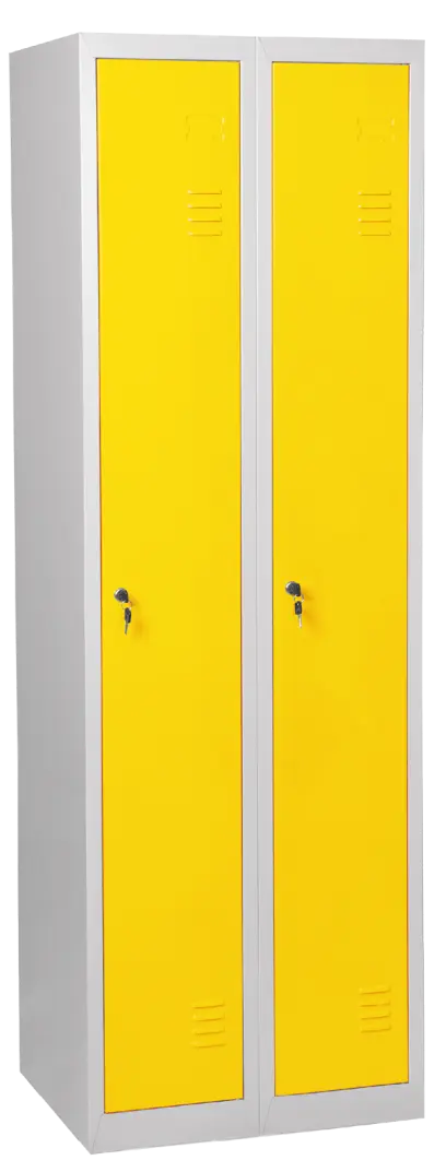 JP - 600 skříň šatní, 1850x600x500 mm, 2-dílná, šedá/žlutá