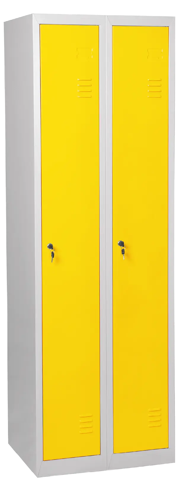 JP - 600 skříň šatní, 1850x600x500 mm, 2-dílná, šedá/žlutá