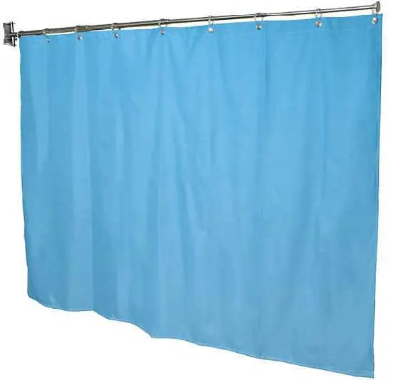 ZT - 03 zástěna teleskopická včetně závěsu, modrá