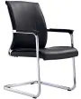 BIANCA židle konferenční - kantilever, černá ekokůže