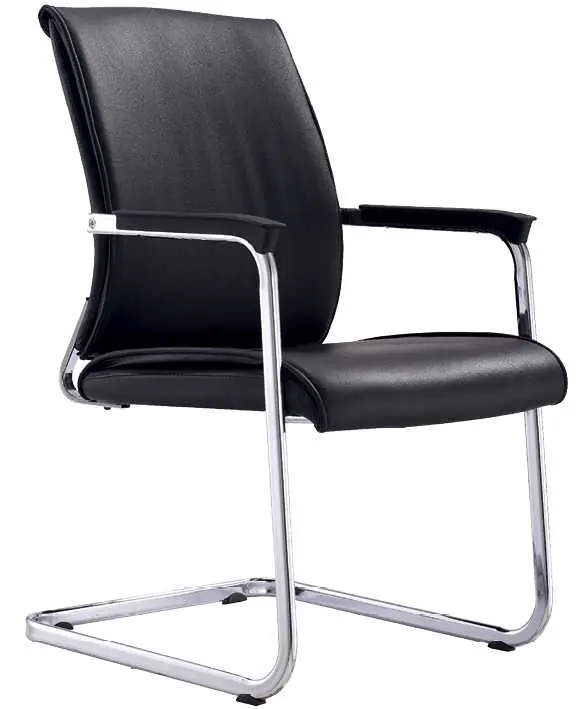 BIANCA židle konferenční - kantilever, černá ekokůže