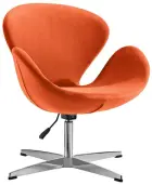 FLORA židle konferenční, látka oranžová