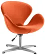FLORA židle konferenční, látka oranžová