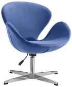 FLORA židle konferenční, látka modrá