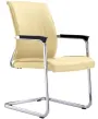 BIANCA židle konferenční - kantilever, béžová ekokůže