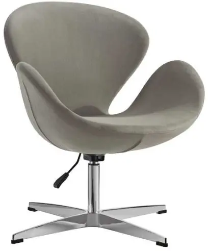 FLORA židle konferenční, látka šedá