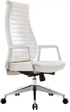 LINCOLN křeslo kancelářské, bílá kůže