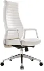 LINCOLN křeslo kancelářské, bílá kůže