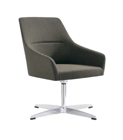 SELLY židle konferenční, látka šedá