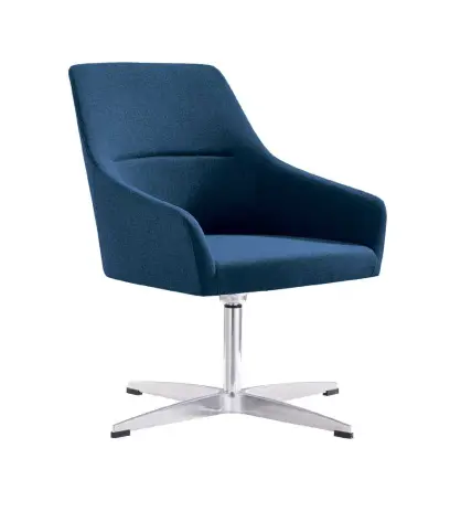 SELLY židle konferenční, látka modrá