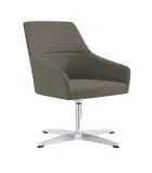 SELLY židle konferenční, ekokůže šedá