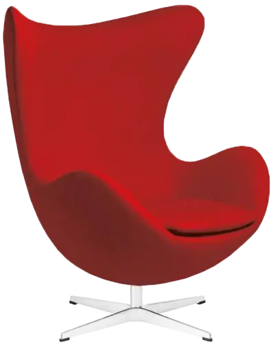 RELAX křeslo otočné, kříž ALU, látka červená