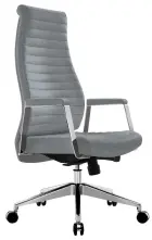 LINCOLN křeslo kancelářské, šedá kůže